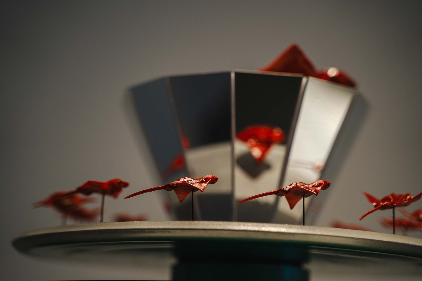 A close-up image of artist Jeremy Sheehan's scuplture, Round and Round.