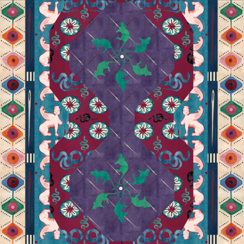 Natalya Hughes, Fabric design (detail) from The Interior, 2022, Courtesy the artist.